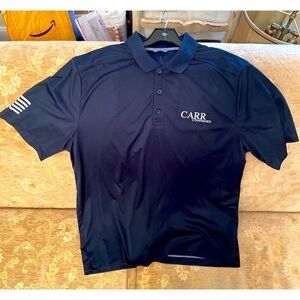ELEVATE POLO MEN LARGE Navy Blue Carr Companies 3 Button nwot